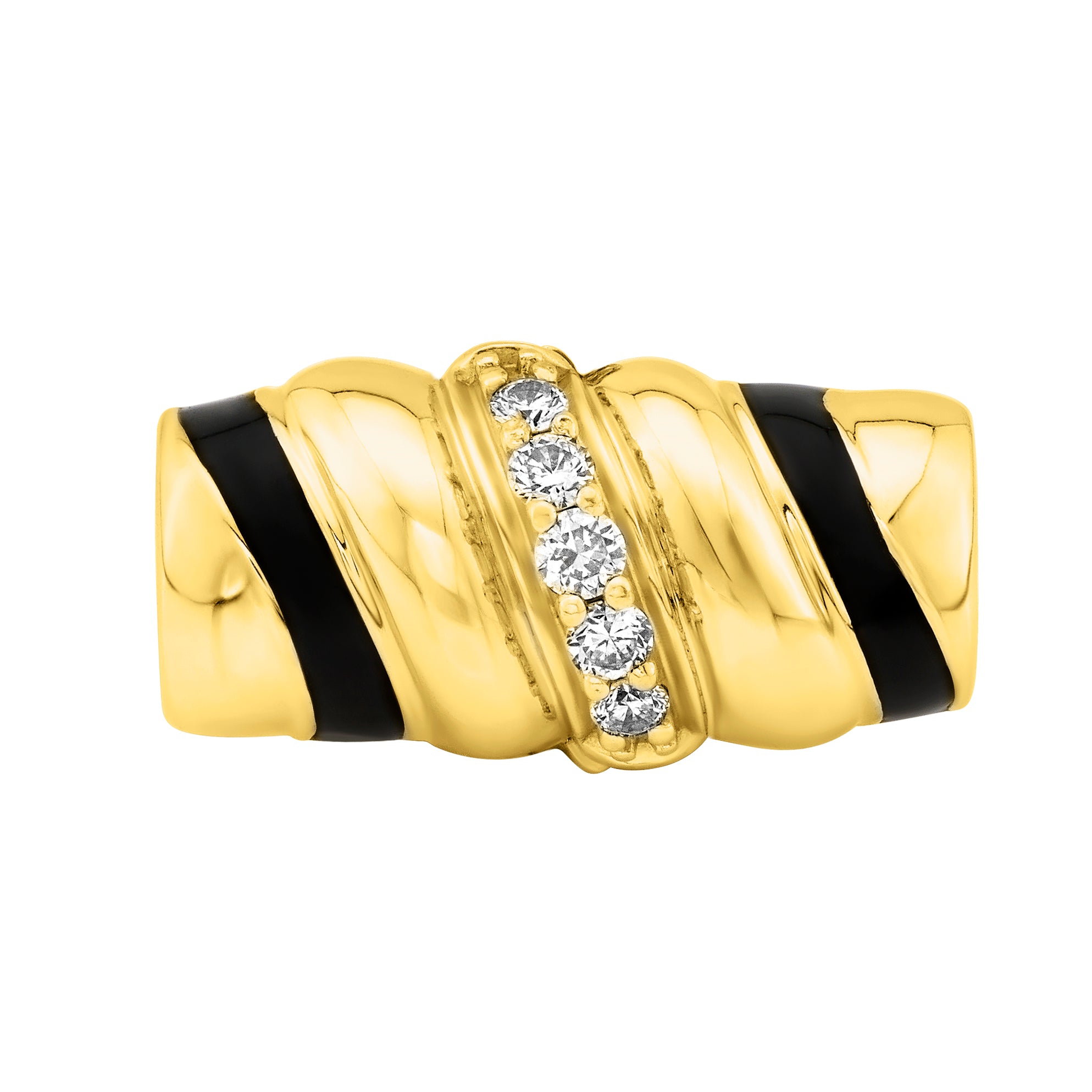 WITH A TWIST CLASP, Diamond & Enamel