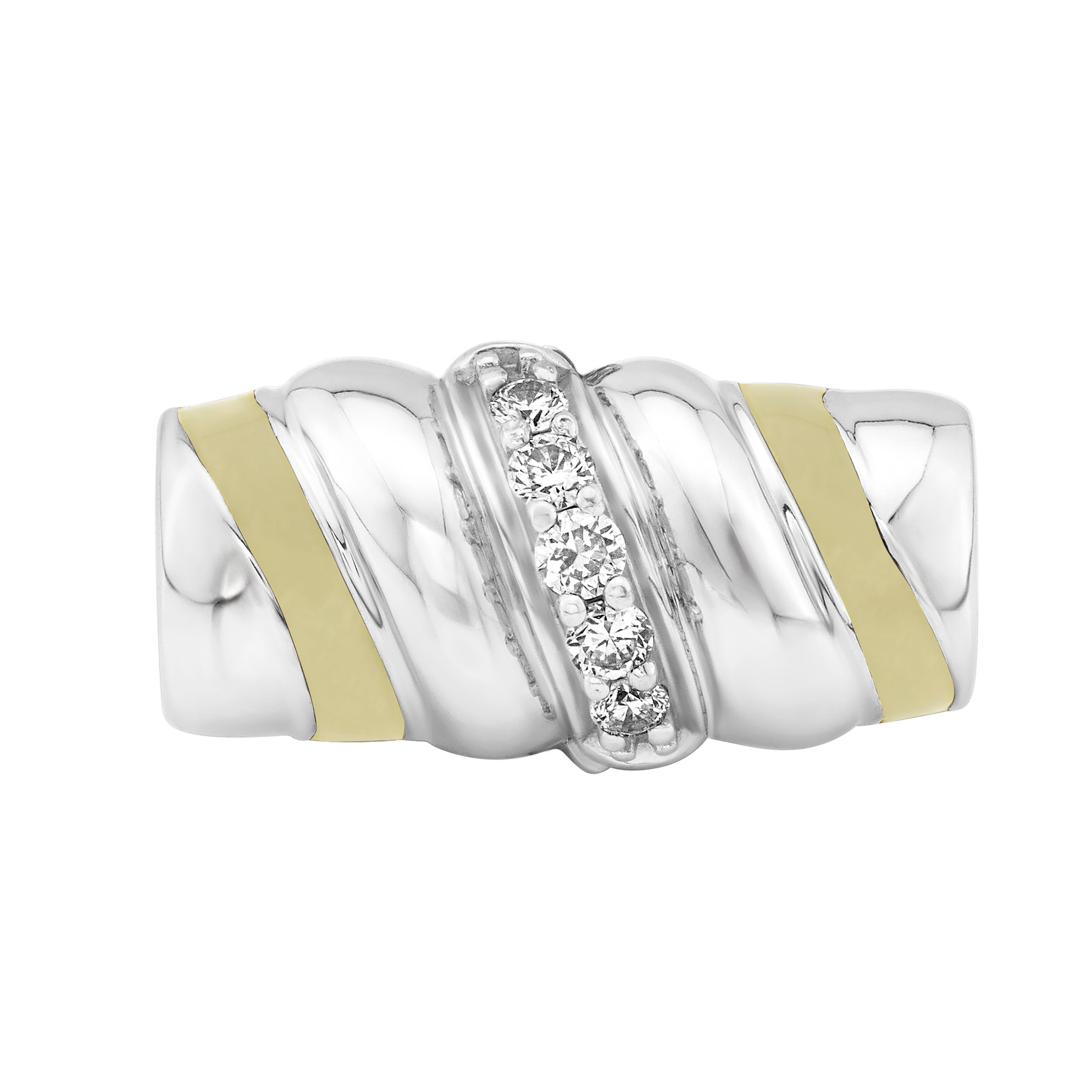 WITH A TWIST CLASP, Diamond & Enamel