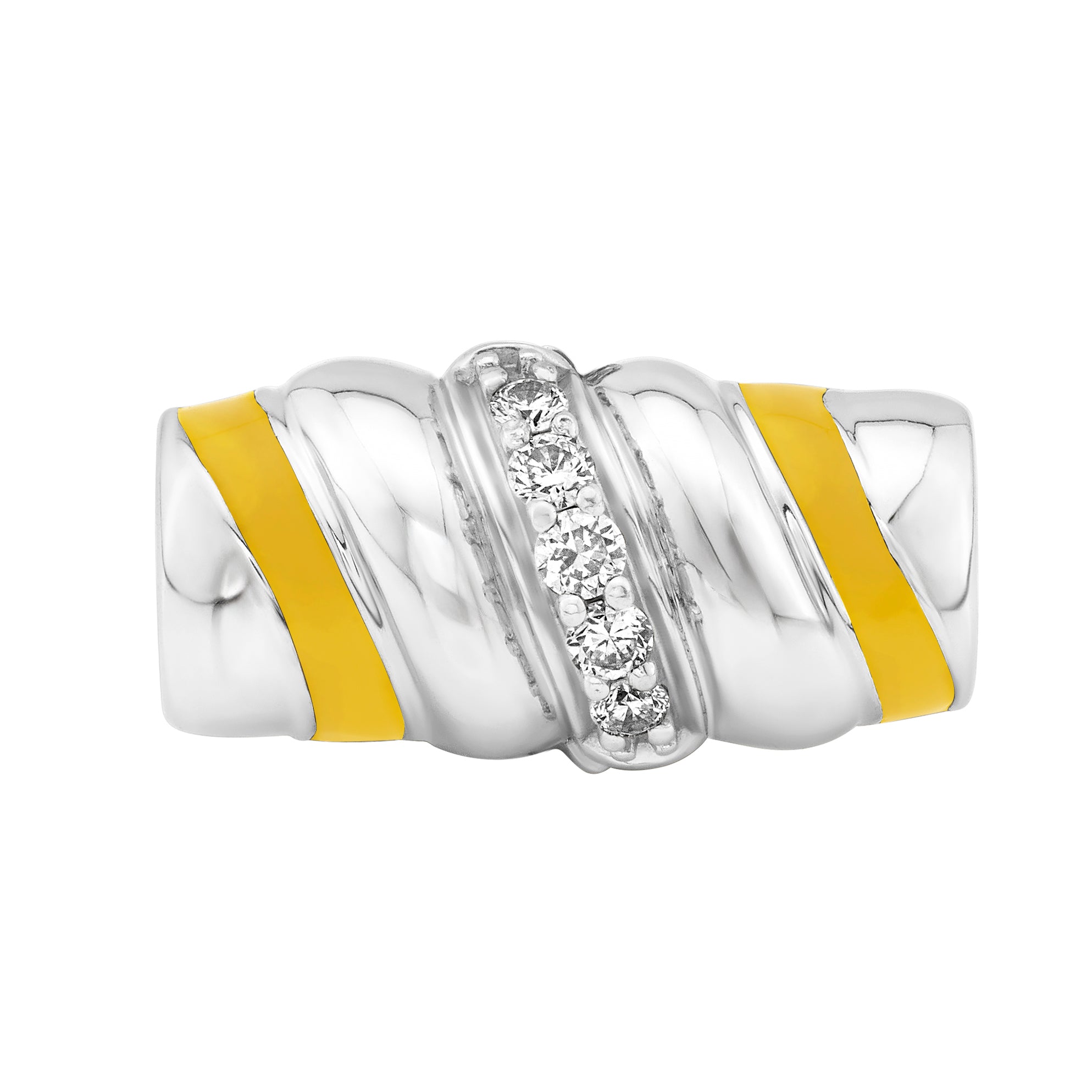 WITH A TWIST CLASP, Diamond & Enamel