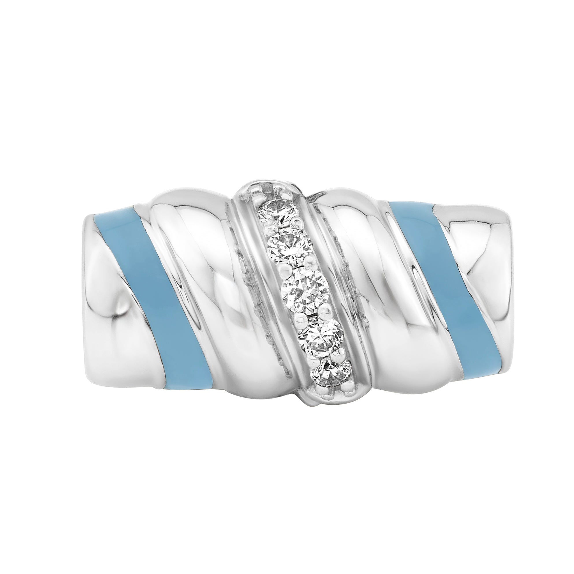 WITH A TWIST CLASP, Diamond & Enamel