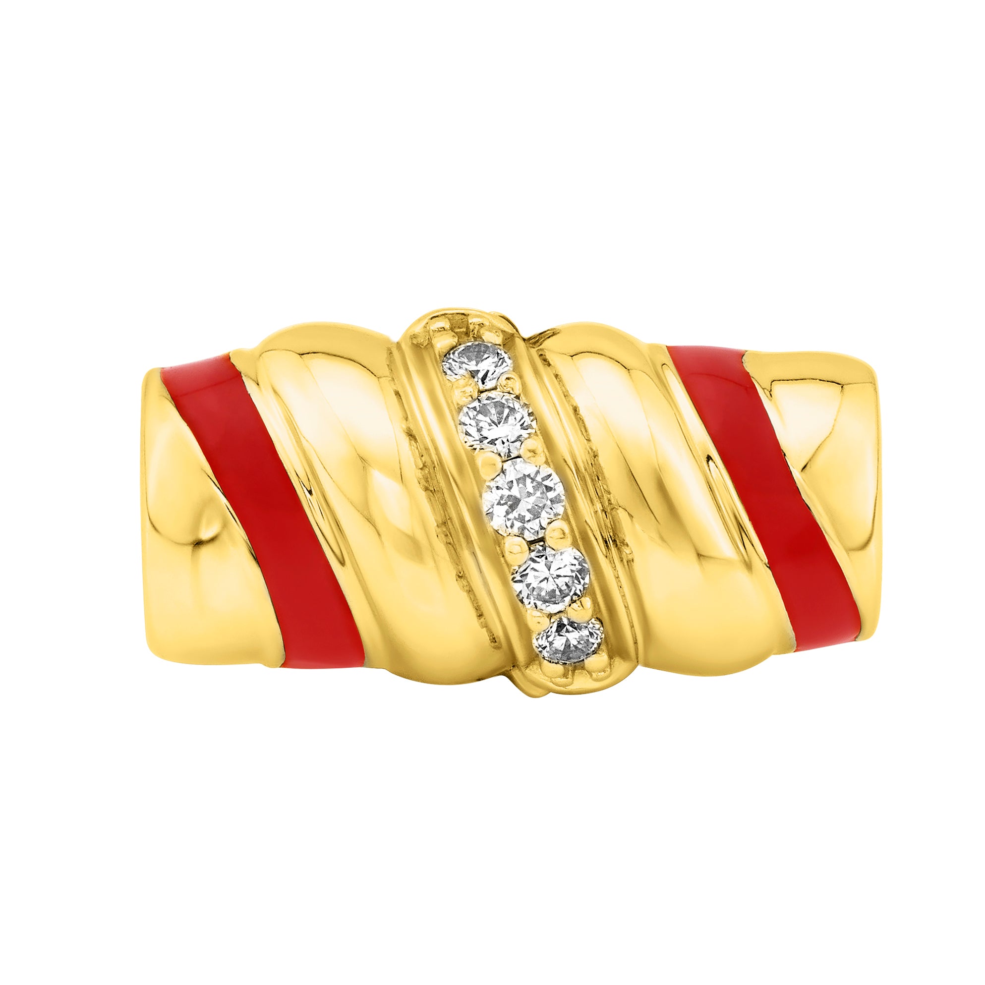 WITH A TWIST CLASP, Diamond & Enamel