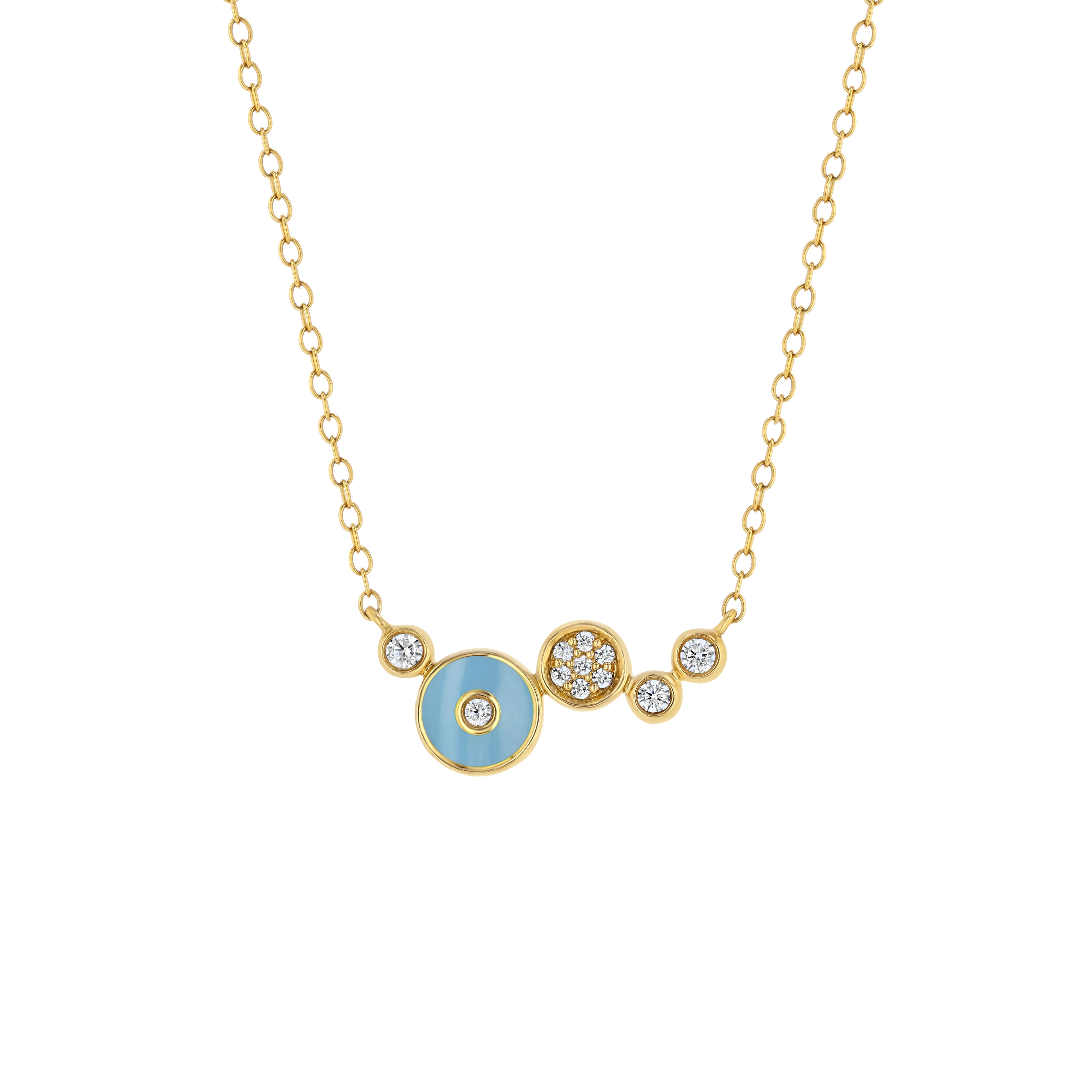 Champagne Necklace in Sky Blue