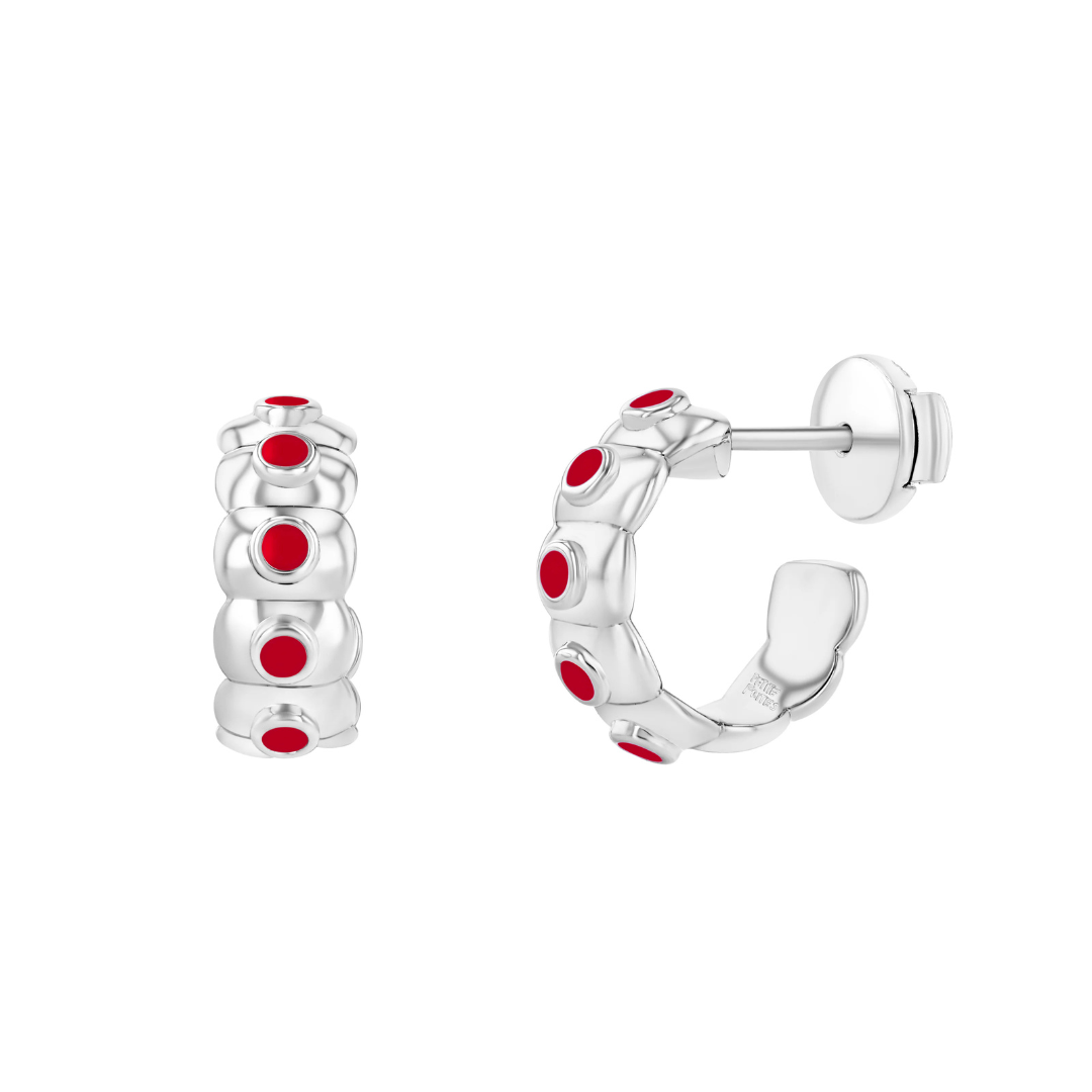 Petite Frites Dinnermint Earrings in Silver