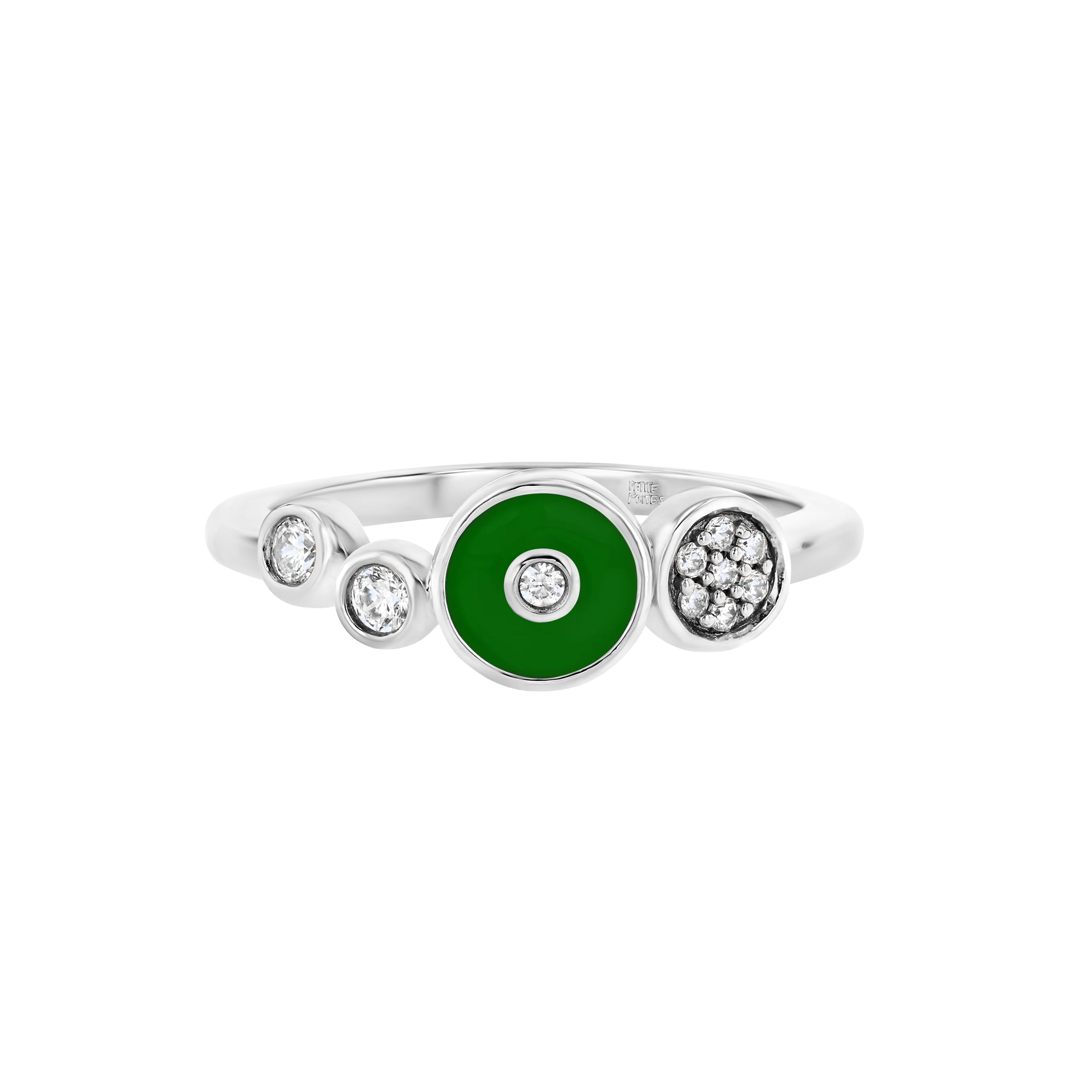 Champagne Spritz Ring in Hunter Green