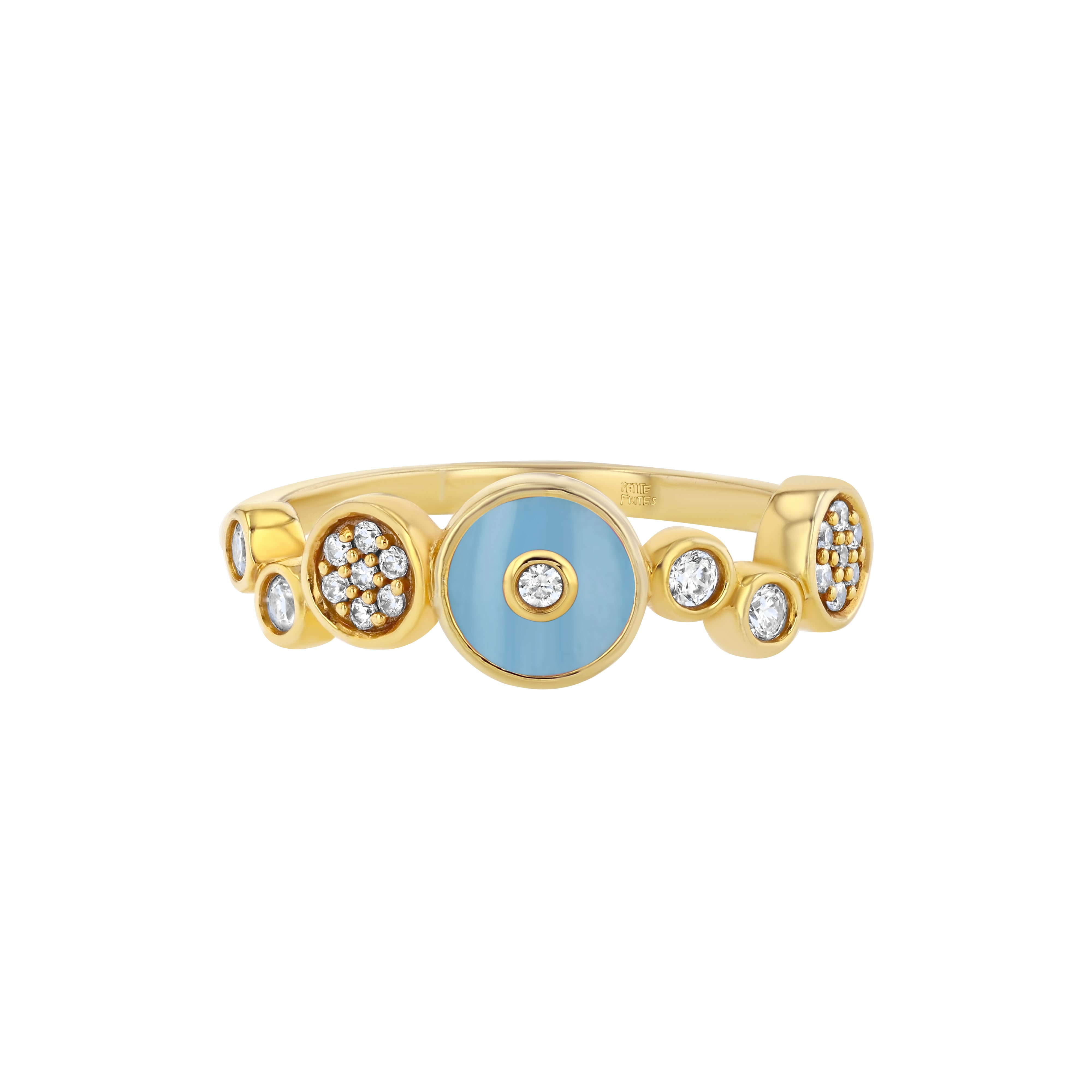 Champagne Ring in Sky Blue