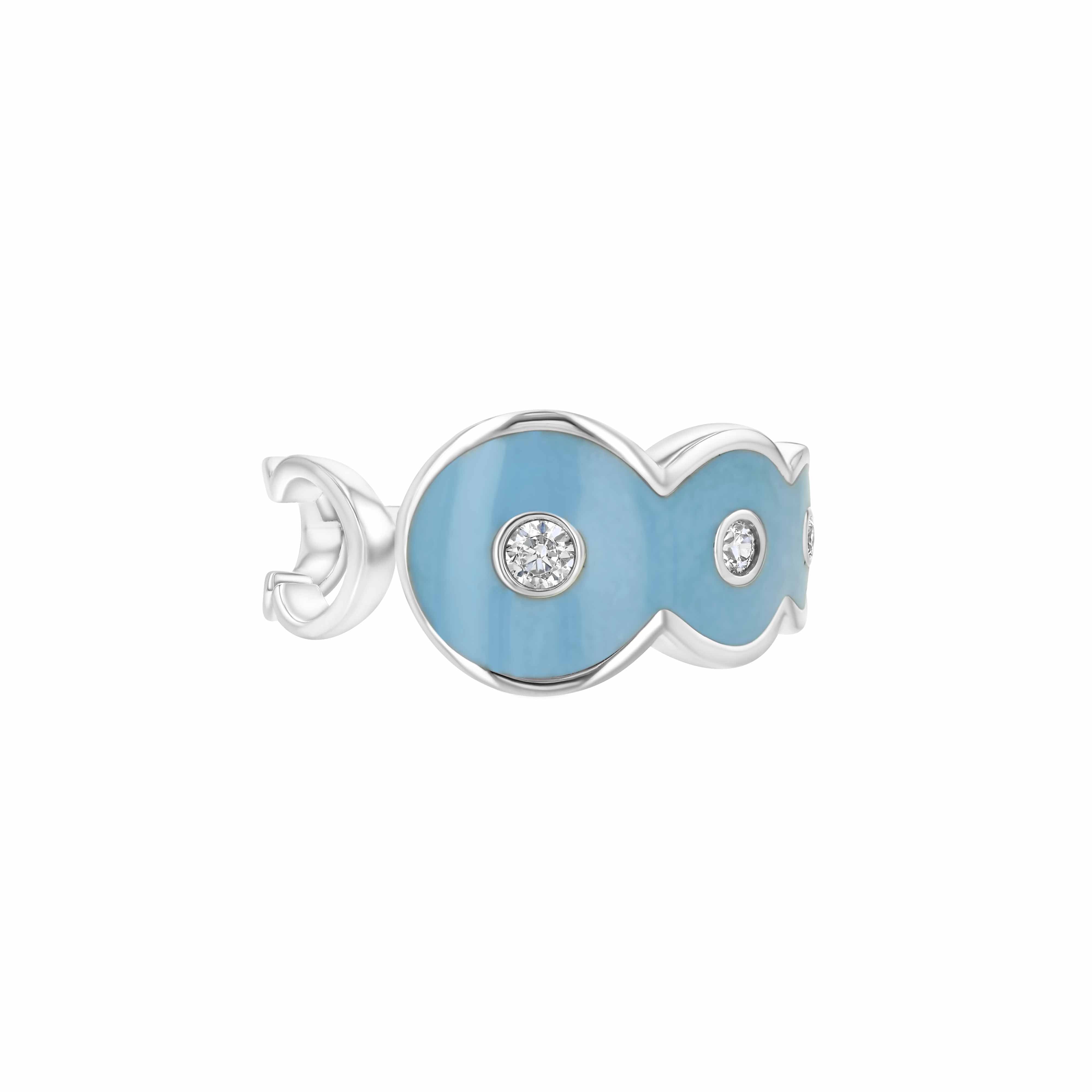 Martini Ring in Sky Blue