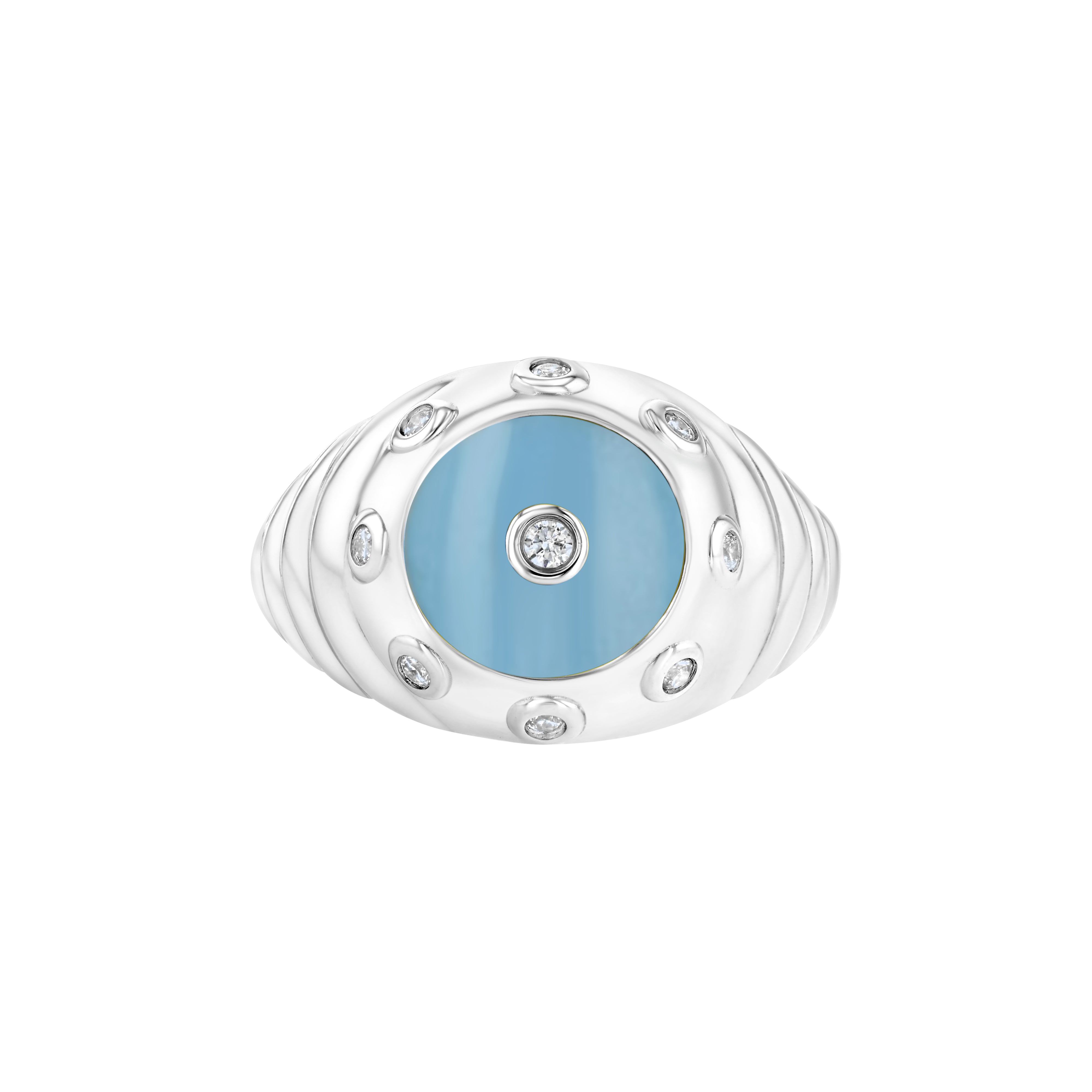 Oyster Ring in Sky Blue