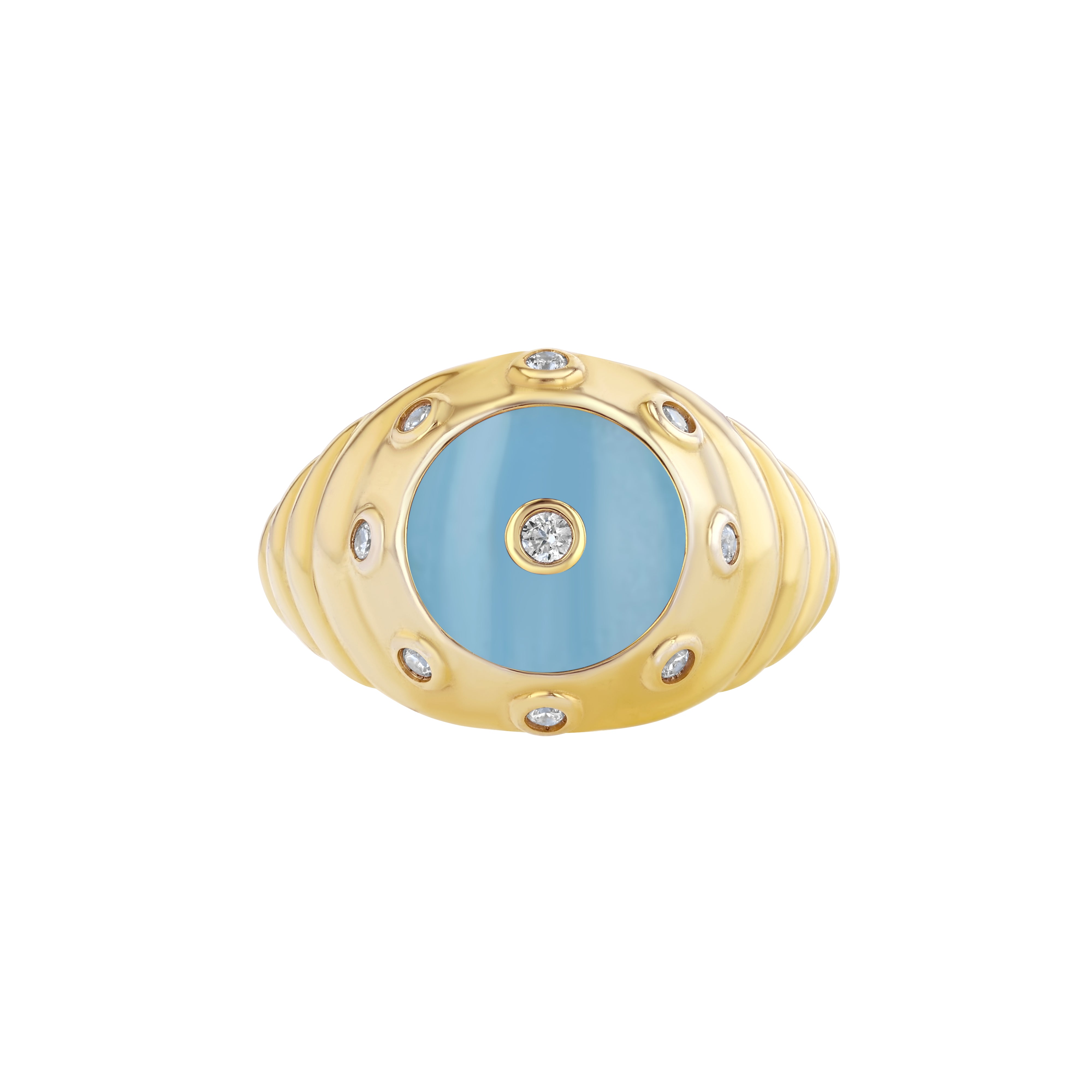 Oyster Ring in Sky Blue