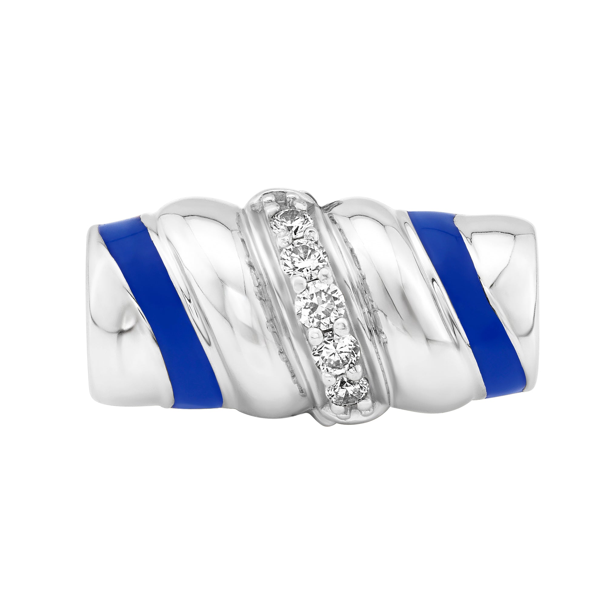 WITH A TWIST CLASP, Diamond & Enamel