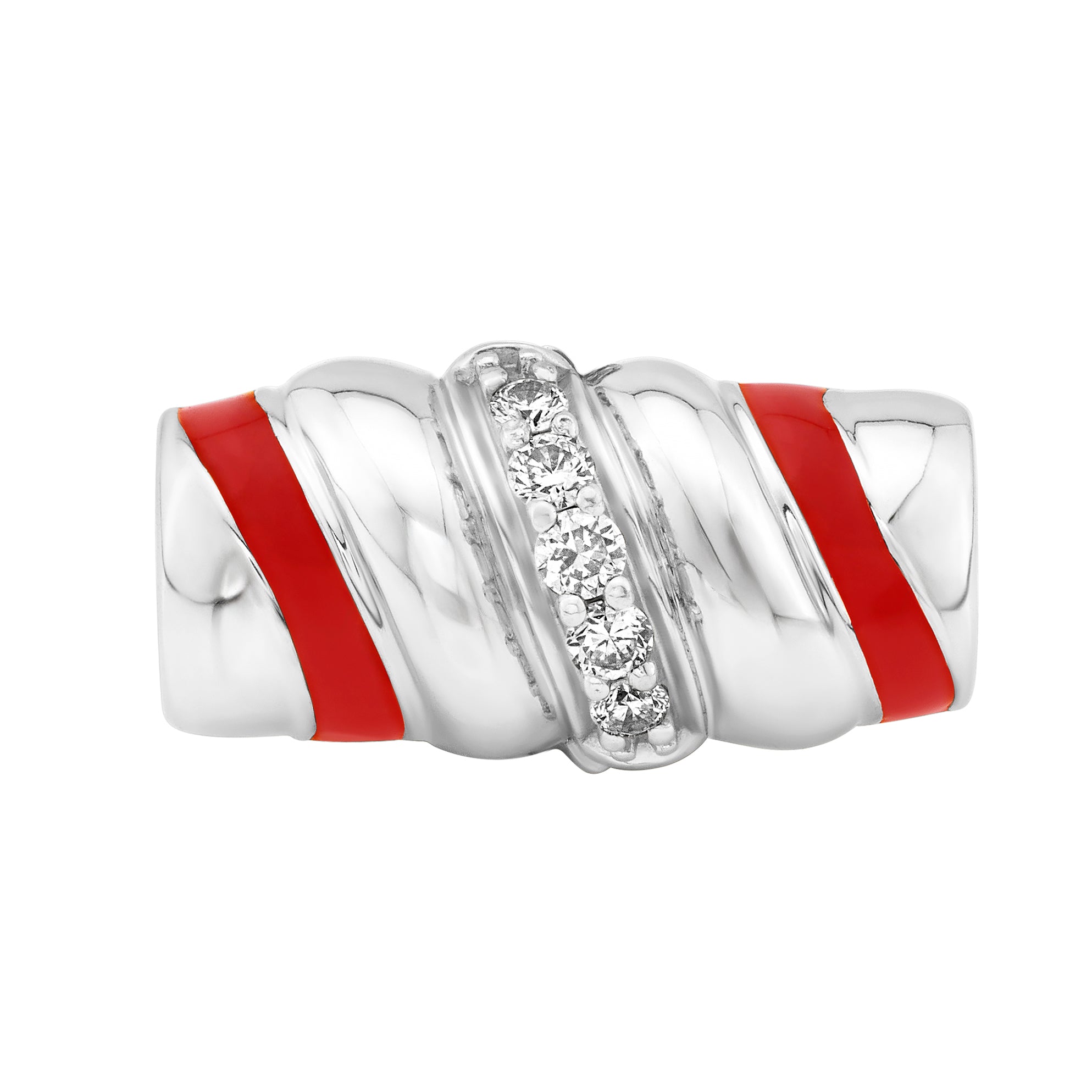 WITH A TWIST CLASP, Diamond & Enamel