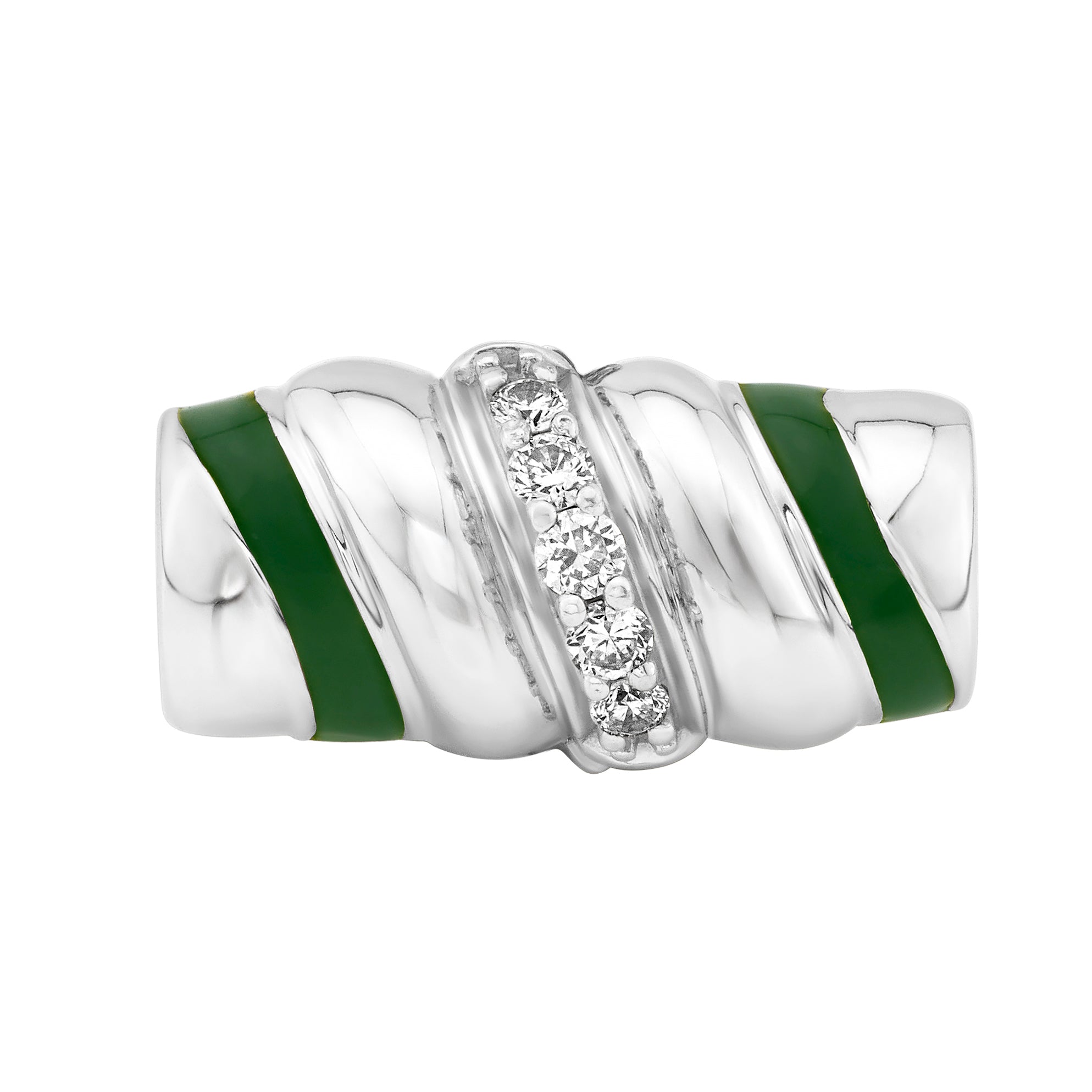 WITH A TWIST CLASP, Diamond & Enamel