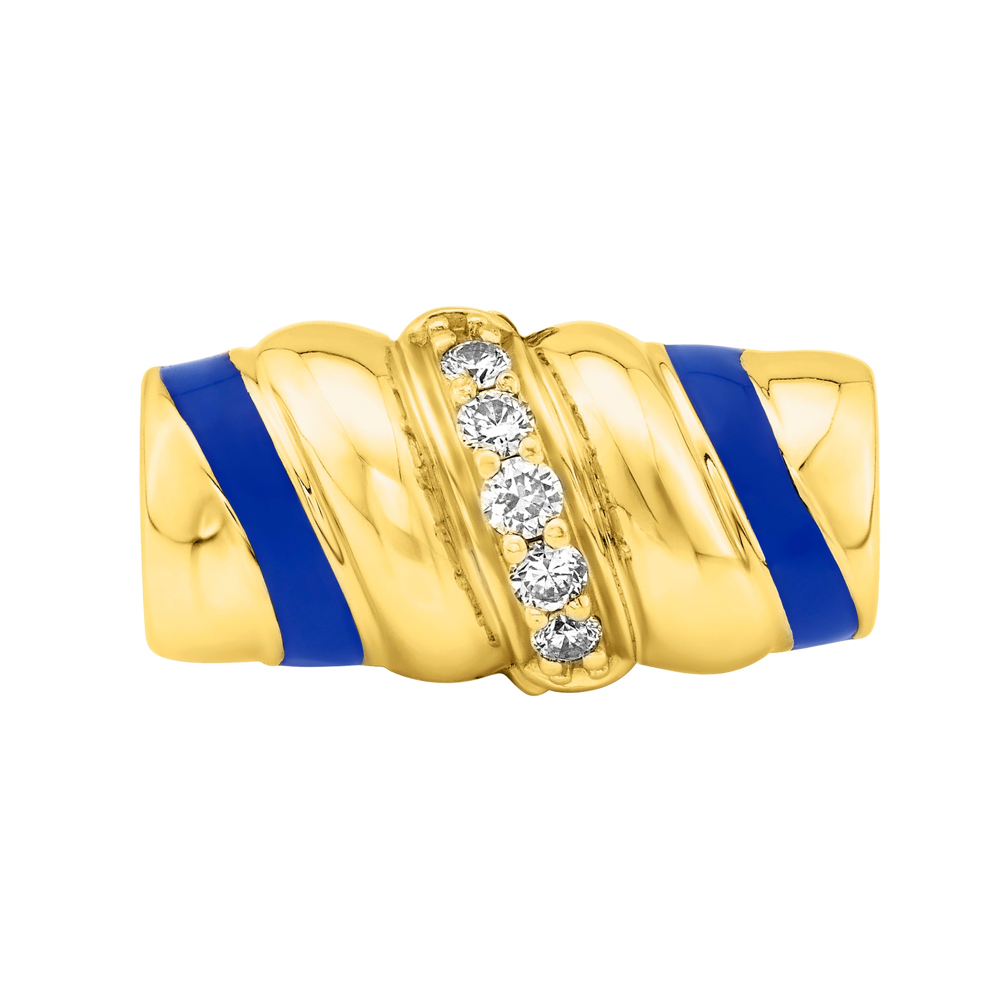 WITH A TWIST CLASP, Diamond & Enamel