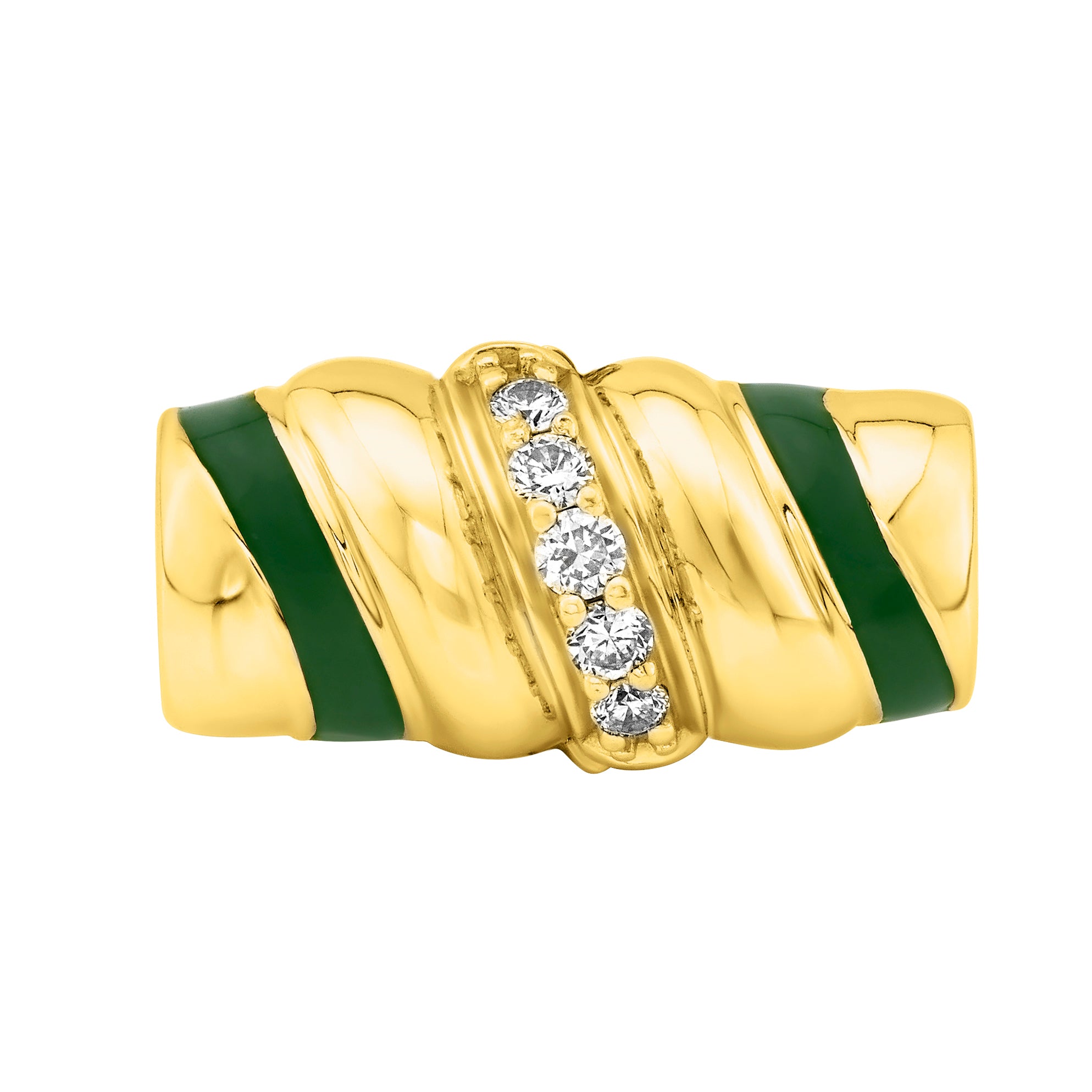 WITH A TWIST CLASP, Diamond & Enamel