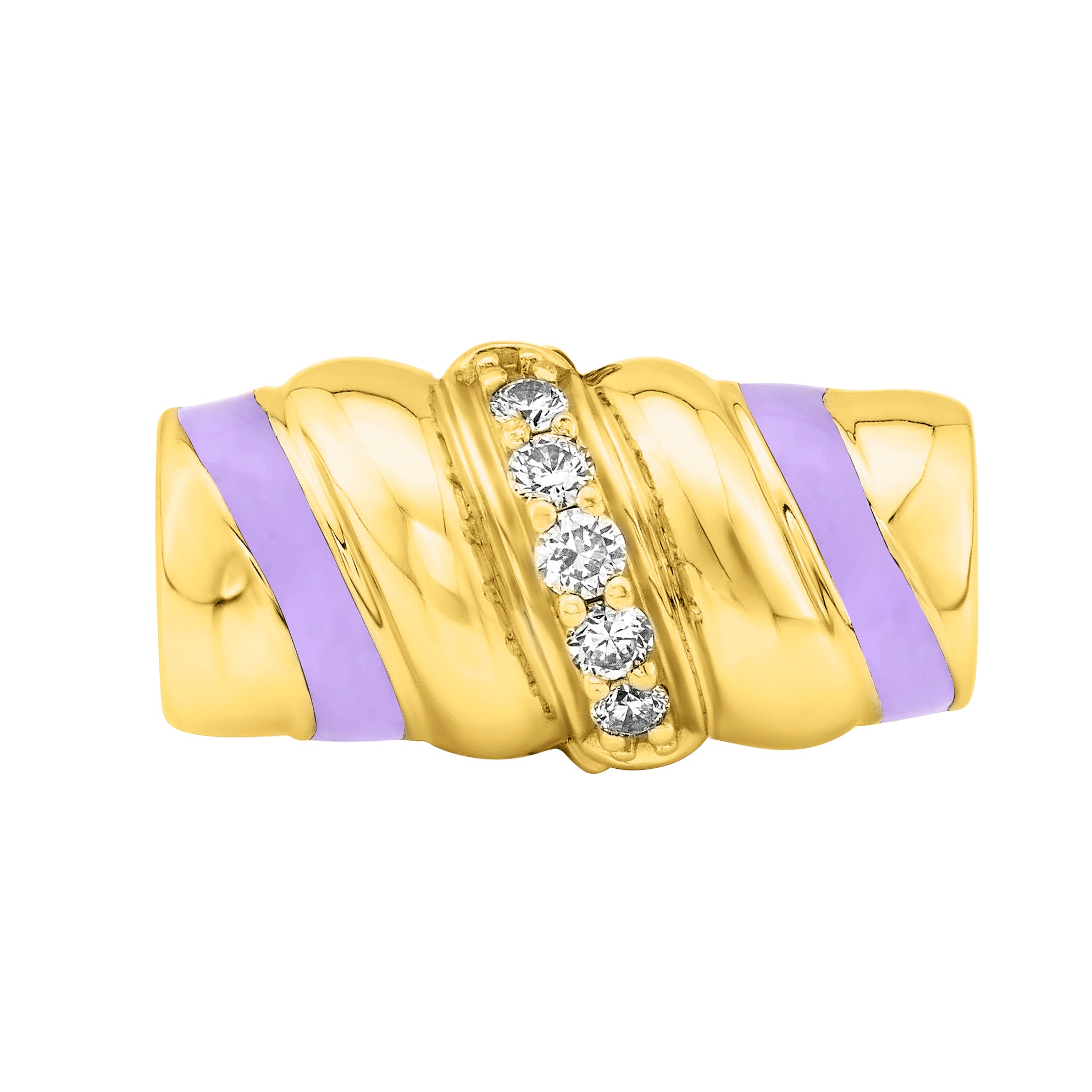 WITH A TWIST CLASP, Diamond & Enamel