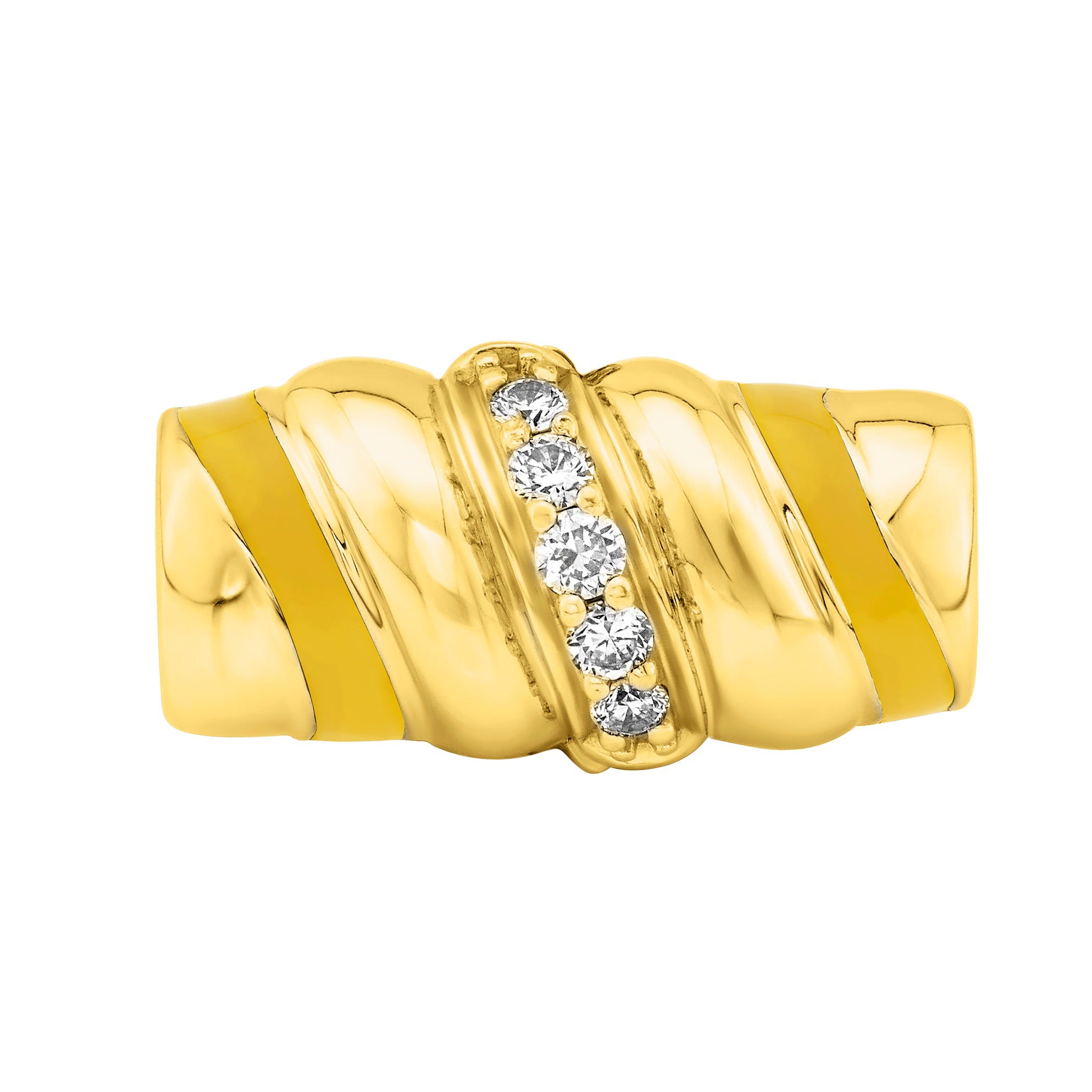 WITH A TWIST CLASP, Diamond & Enamel