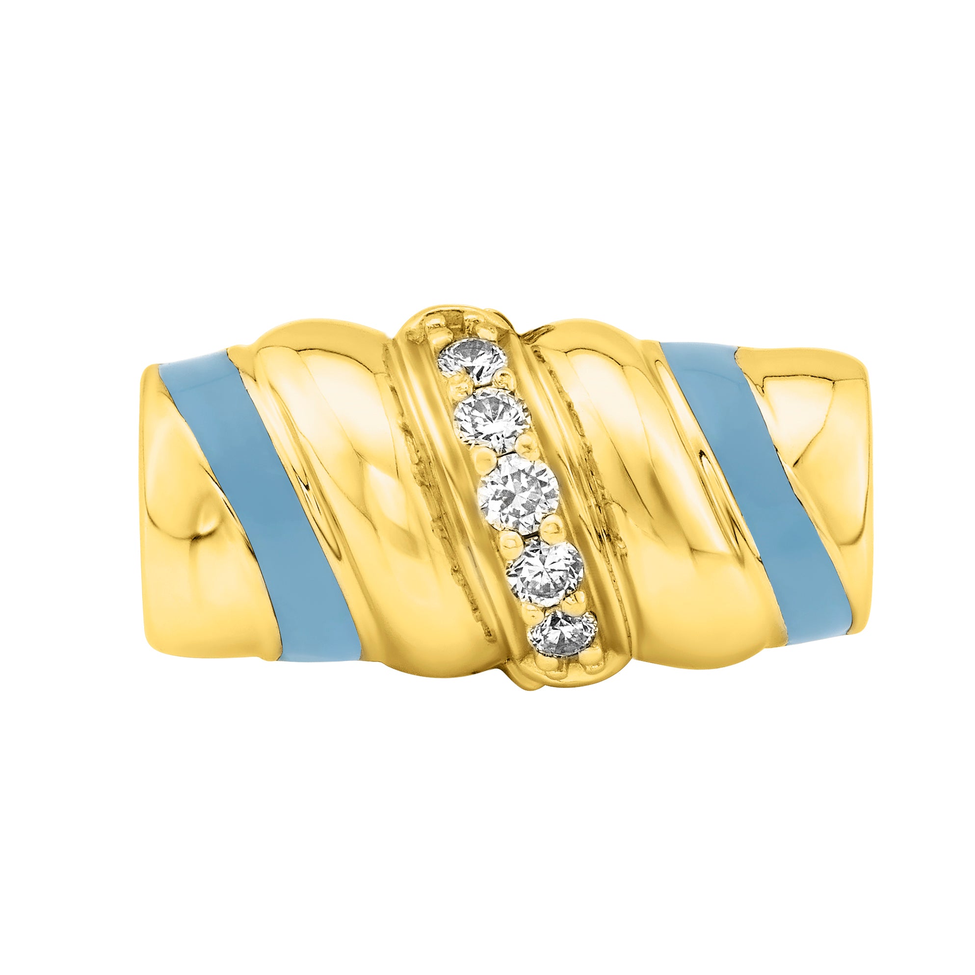 WITH A TWIST CLASP, Diamond & Enamel