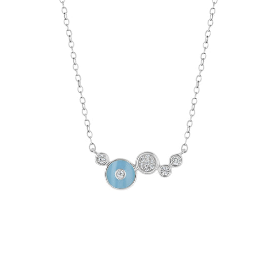 Champagne Necklace in Sky Blue