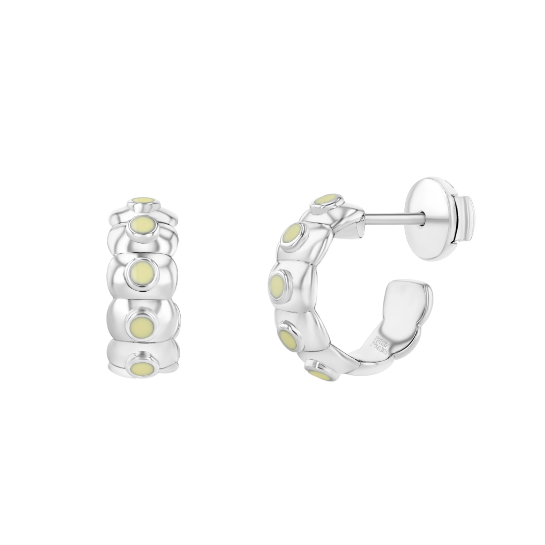 Petite Frites Dinnermint Earrings in Silver
