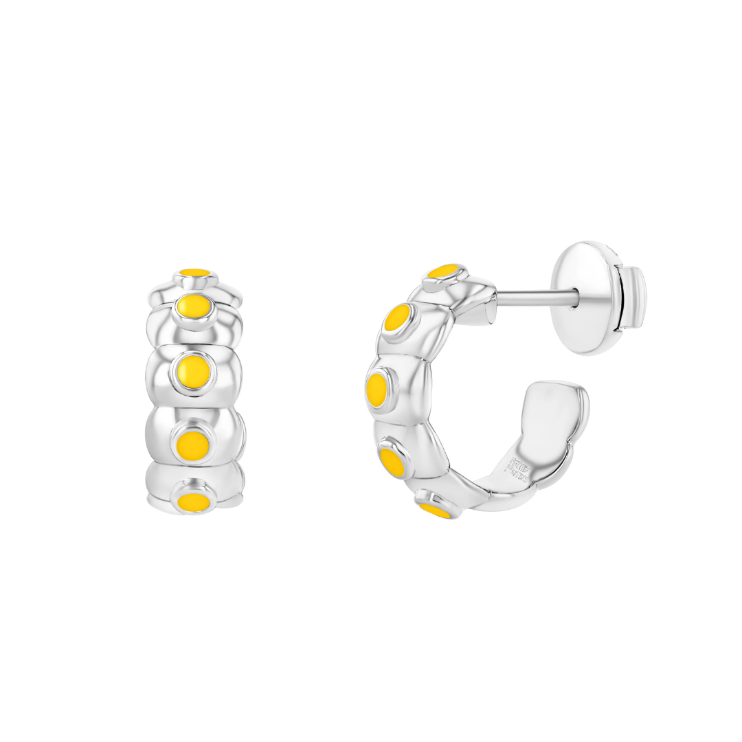 Petite Frites Dinnermint Earrings in Silver