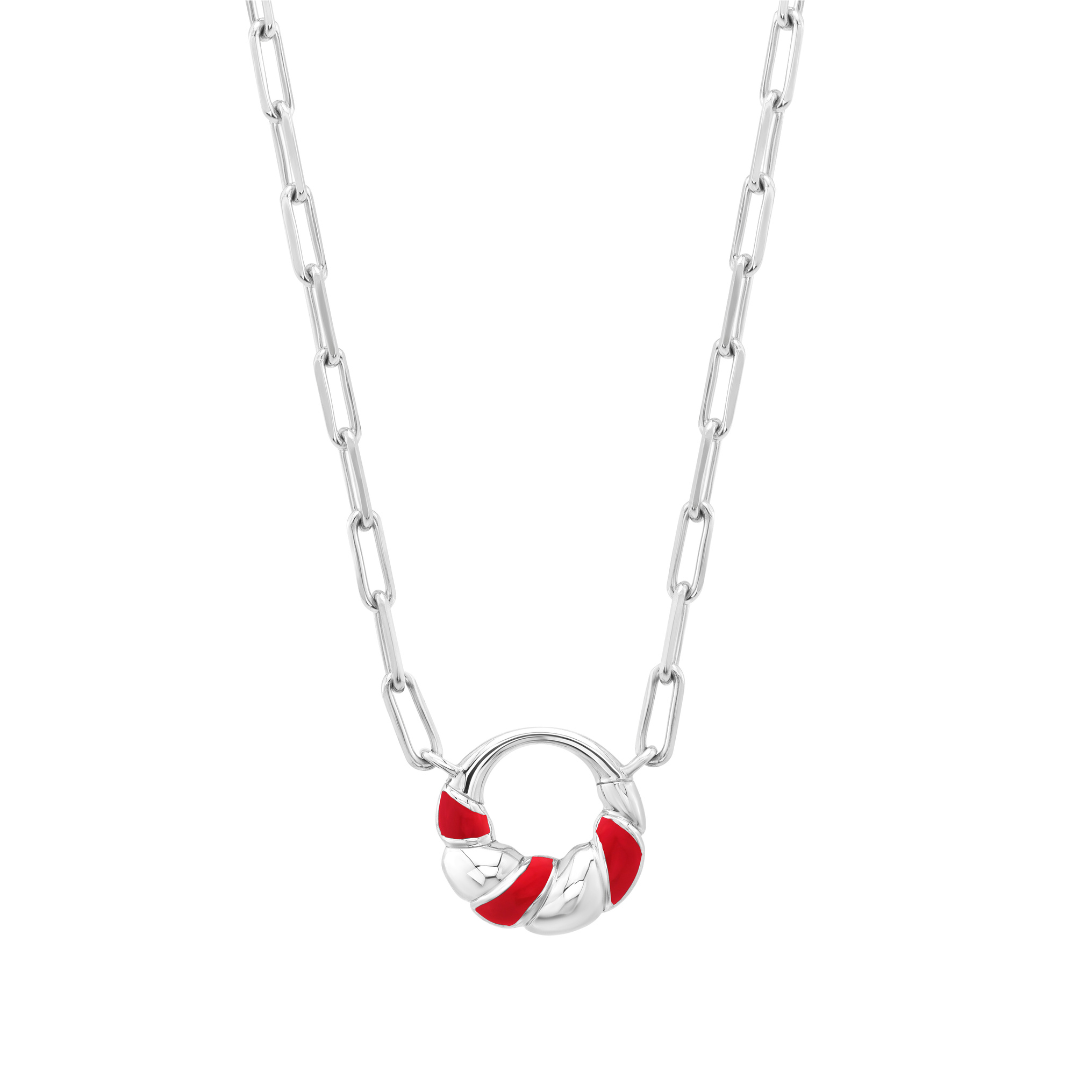Petite Frites With A Twist Mini Necklace in Silver