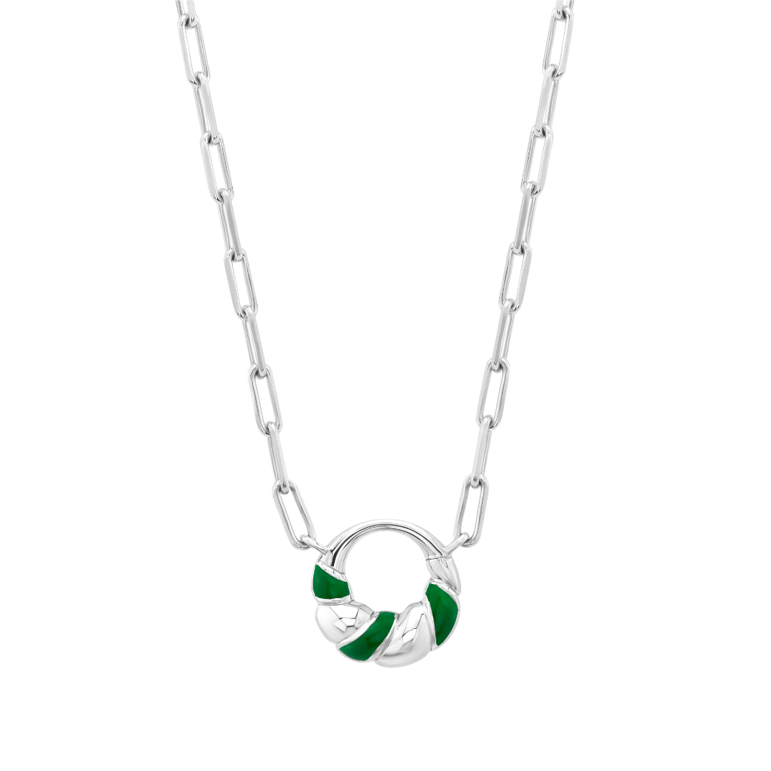 Petite Frites With A Twist Mini Necklace in Silver