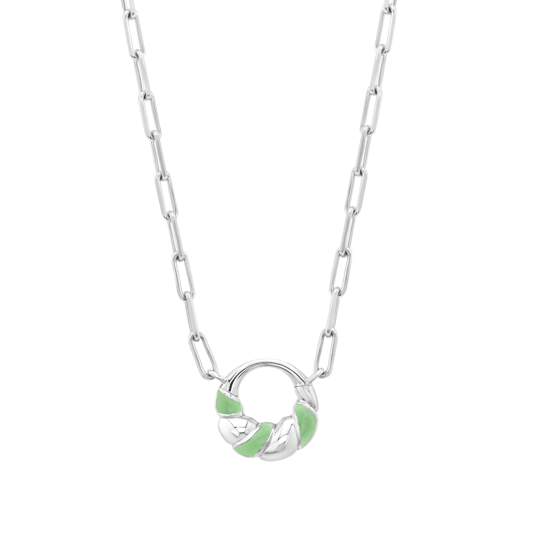 Petite Frites With A Twist Mini Necklace in Silver
