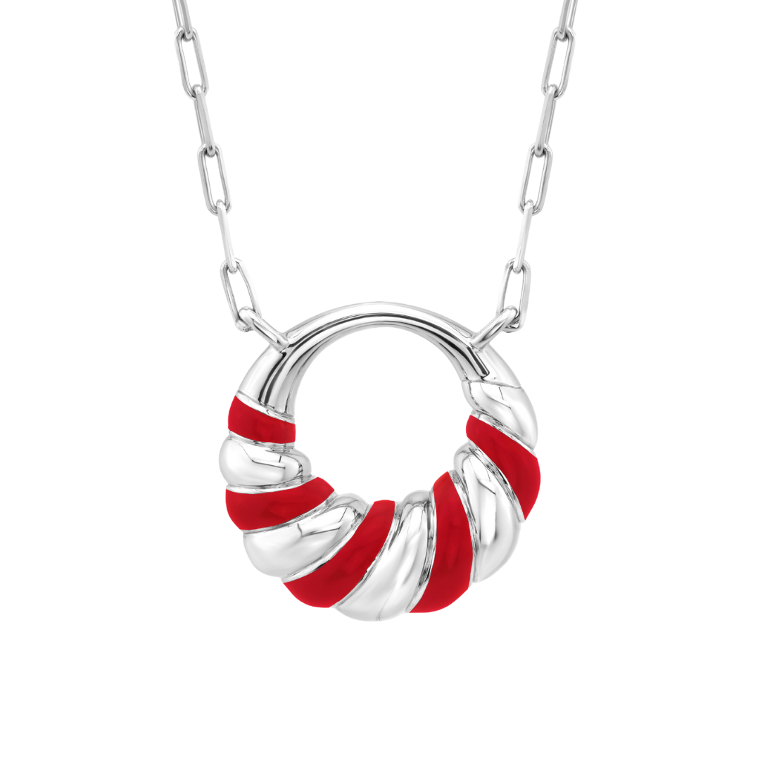 Petite Frites With A Twist Necklace in Silver
