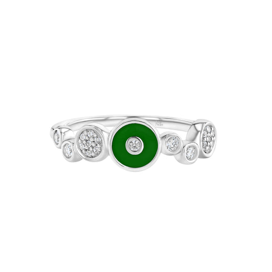 Champagne Ring in Hunter Green