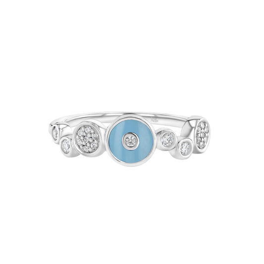 Champagne Ring in Sky Blue