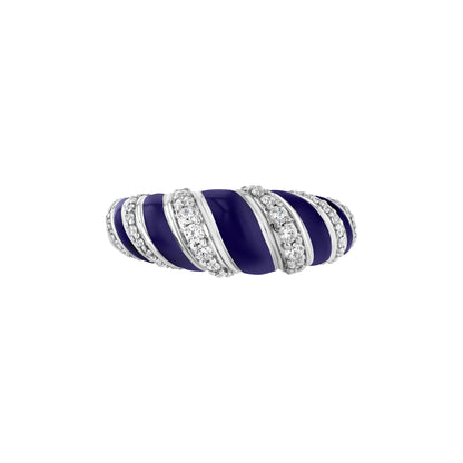 WITH A TWIST Ring, Diamond & Enamel